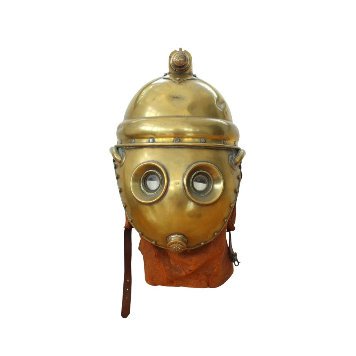 French Pompiers 1893 Model "casassa" Breathing Helmet-photo-2
