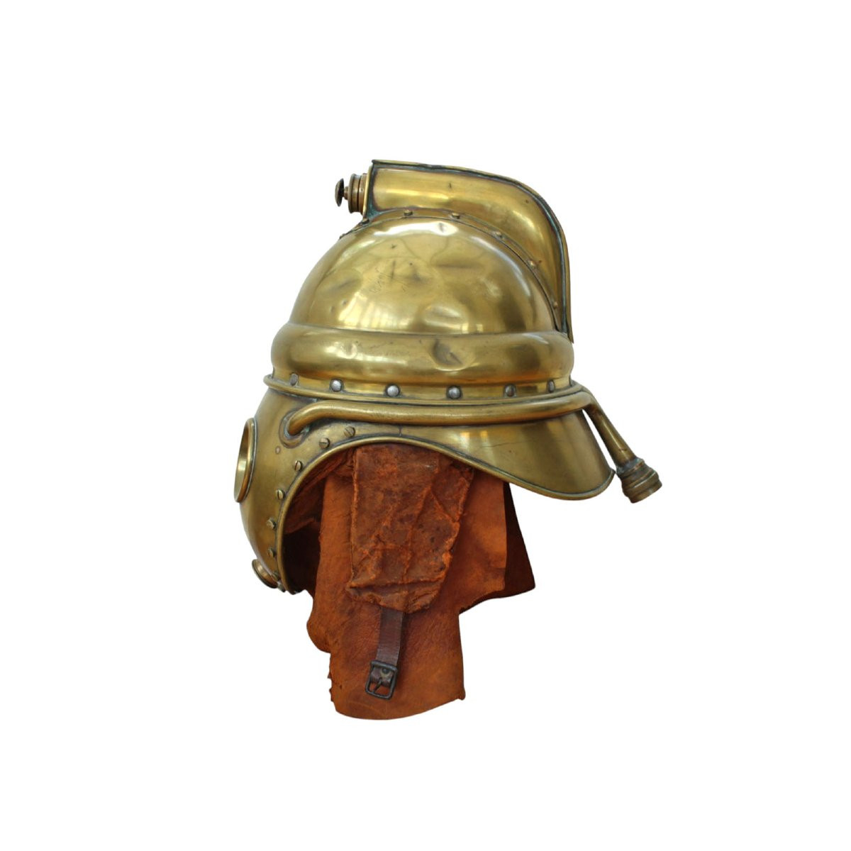 French Pompiers 1893 Model "casassa" Breathing Helmet-photo-2