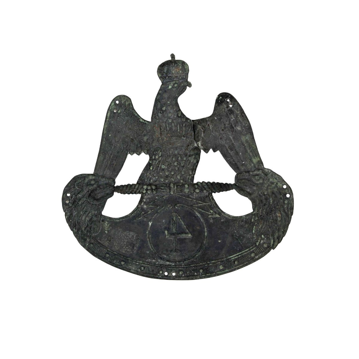 Shako Plate Of The 4th Regiment Of The French Army Of Italy, 1810-photo-1