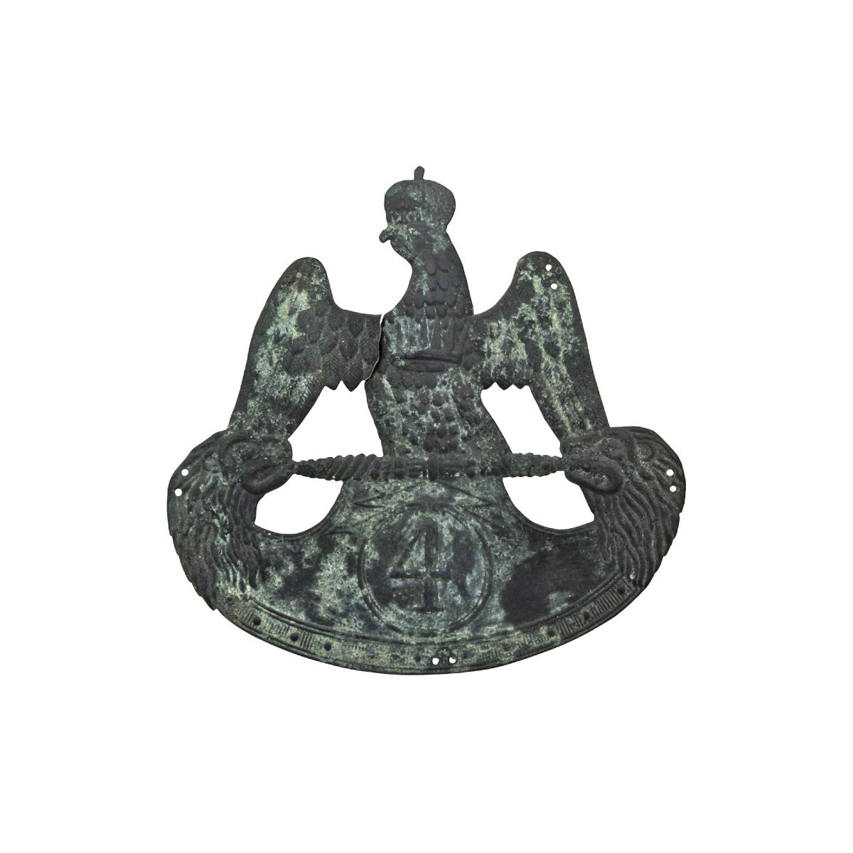 Shako Plate Of The 4th Regiment Of The French Army Of Italy, 1810