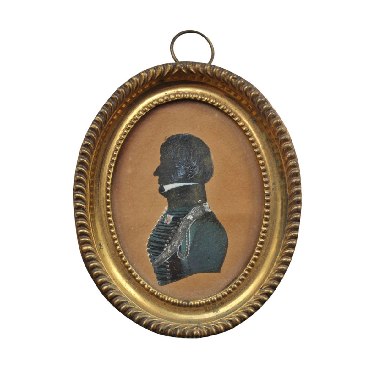 Silhouette miniature d'officier d'infanterie légère KGL Napoléonien