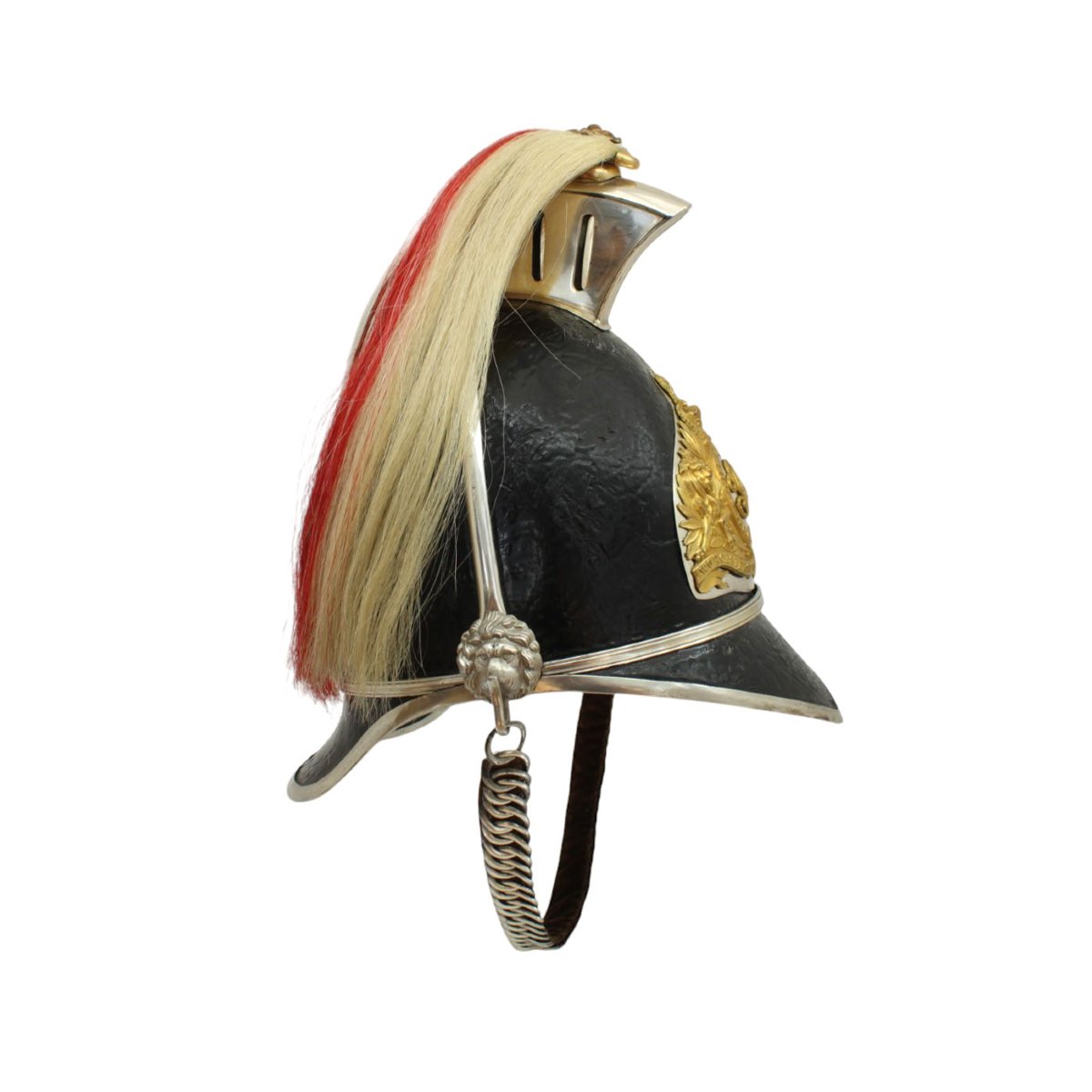 Casque d'officier de la Yeomanry du Worcestershire de l'époque Victorienne-photo-1