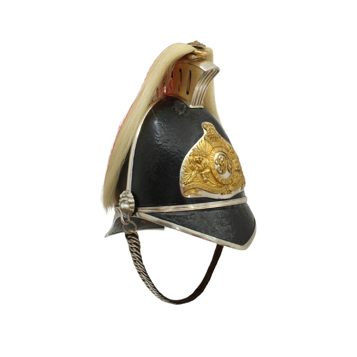 Casque d'officier de la Yeomanry du Worcestershire de l'époque Victorienne