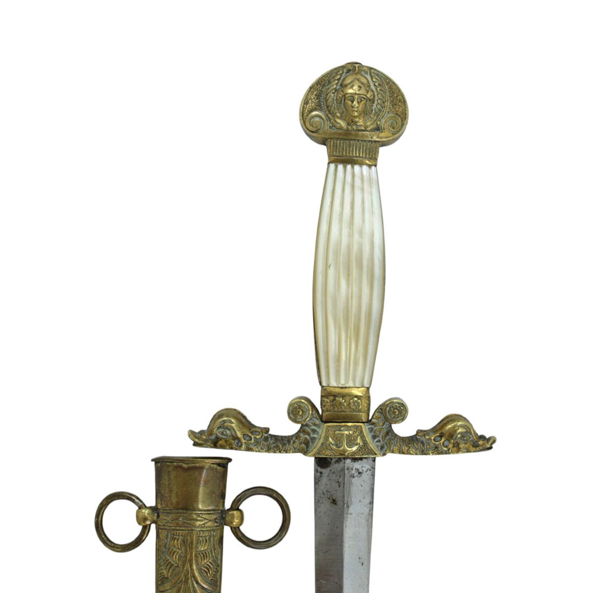 Poignard d'officier de marine de la Restauration Française-photo-2