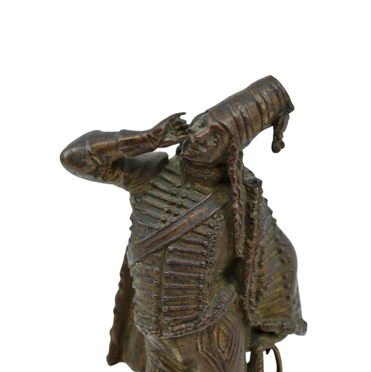 French Revolutionary Hussar Bronze Figure-photo-2