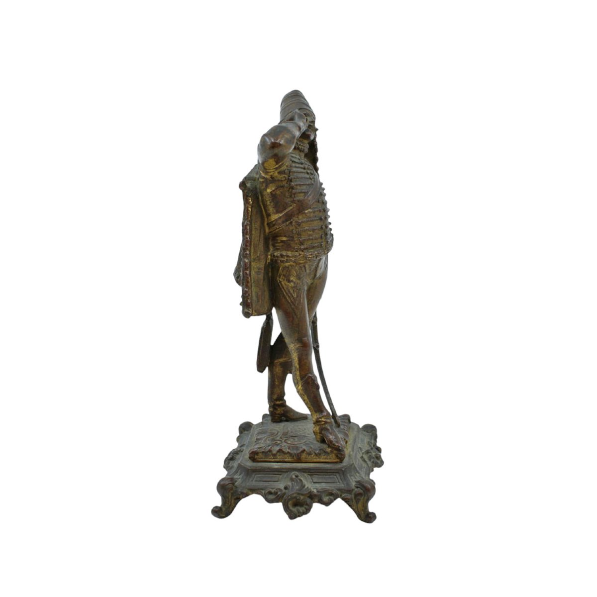 French Revolutionary Hussar Bronze Figure-photo-4