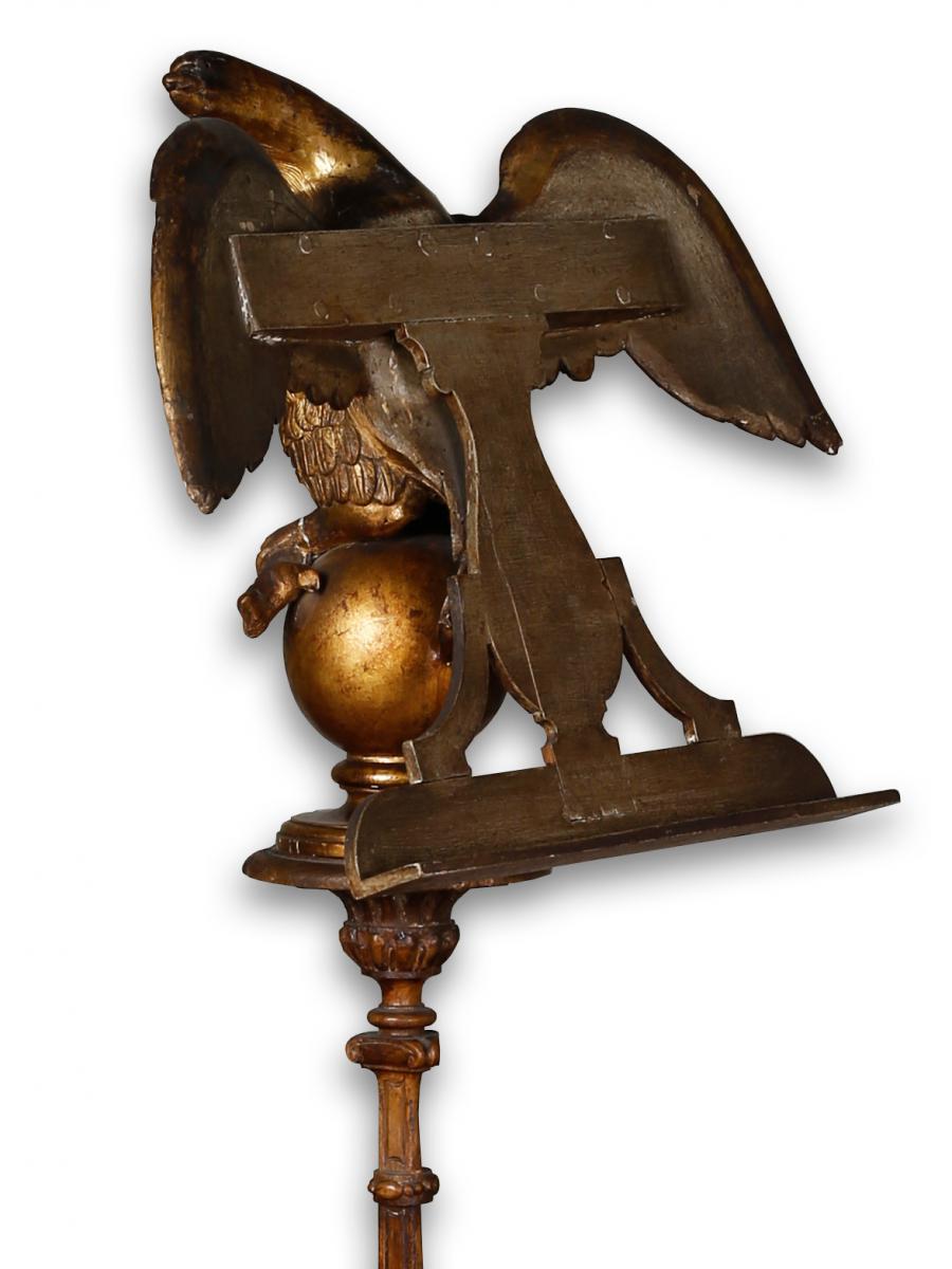 On The Lectern Louis XIV (late XVII & XVIII From Home) In Form On Eagle Wings To Deployed-photo-3