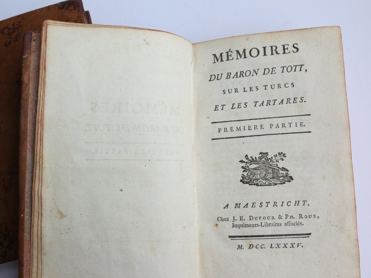 Baron de TOTT, Mémoires du Baron de Tott sur les turcs et les tartares, édition Maestricht 1785-photo-2