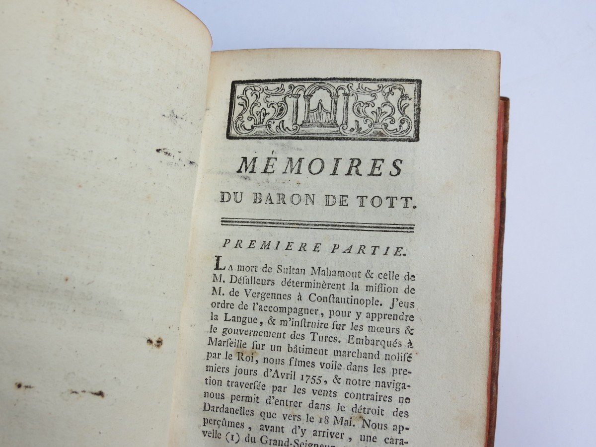Baron de TOTT, Mémoires du Baron de Tott sur les turcs et les tartares, édition Maestricht 1785-photo-3