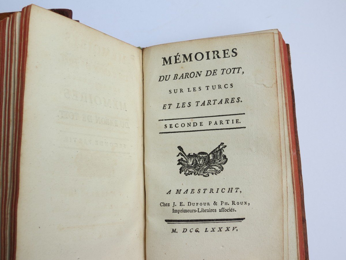 Baron de TOTT, Mémoires du Baron de Tott sur les turcs et les tartares, édition Maestricht 1785-photo-4