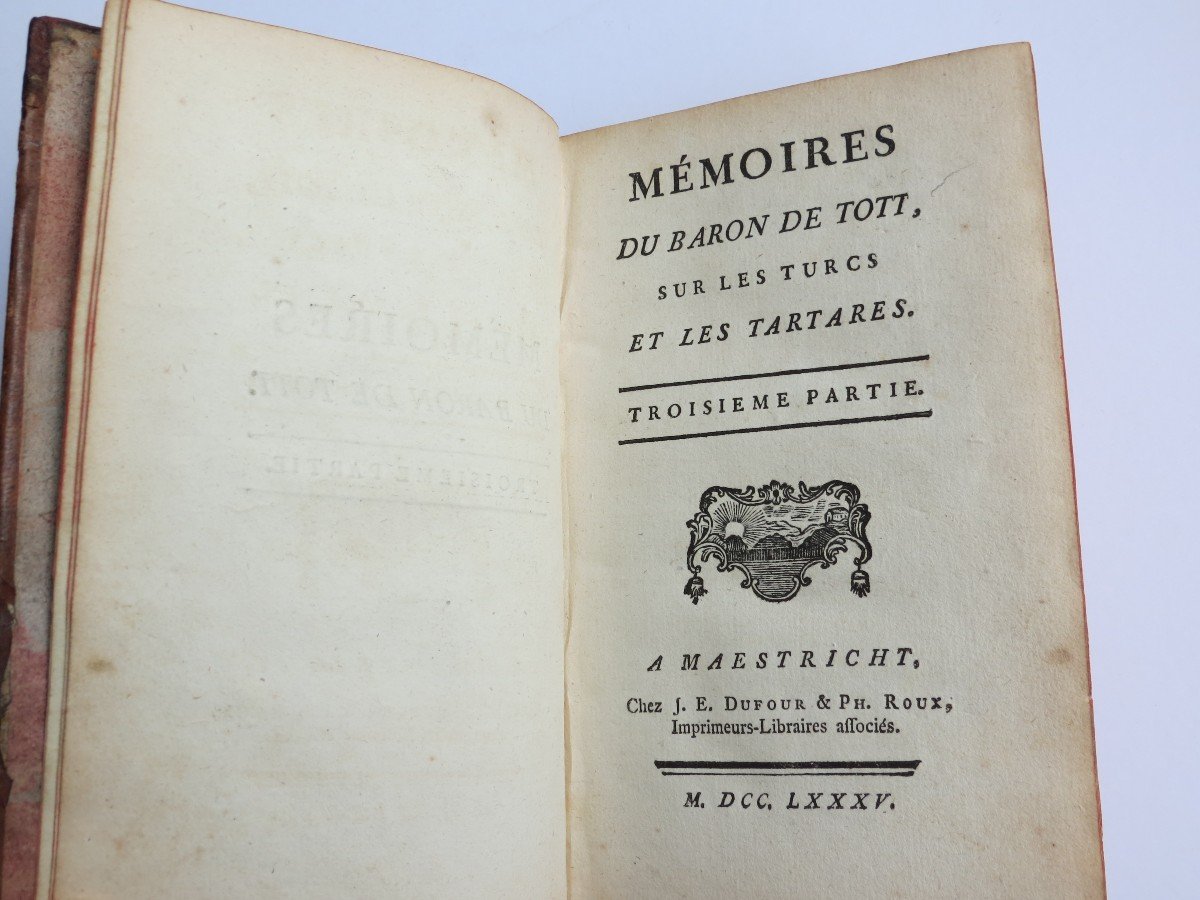 Baron De Tott, Memoirs Of Baron De Tott On The Turks And The Tartars, Maestricht Edition 1785-photo-5