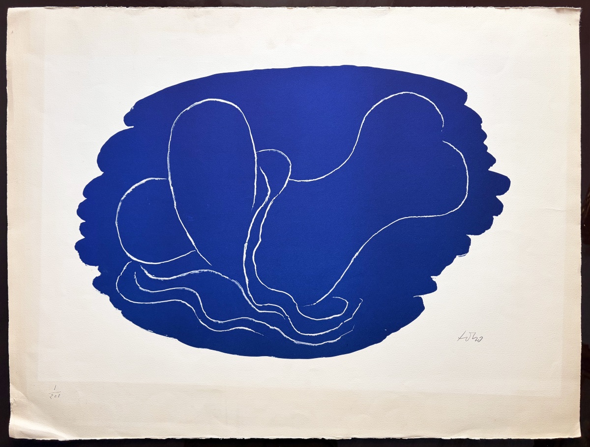 BALTASAR LOBO, Étude de nu abstraite, Lithographie originale numérotée et signée-photo-3