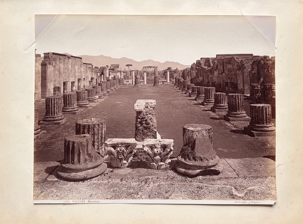 Giorgio Sommer, Pompei Basilica, Albumen Print Circa 1870–80, Numbered, Titled, And Signed-photo-2