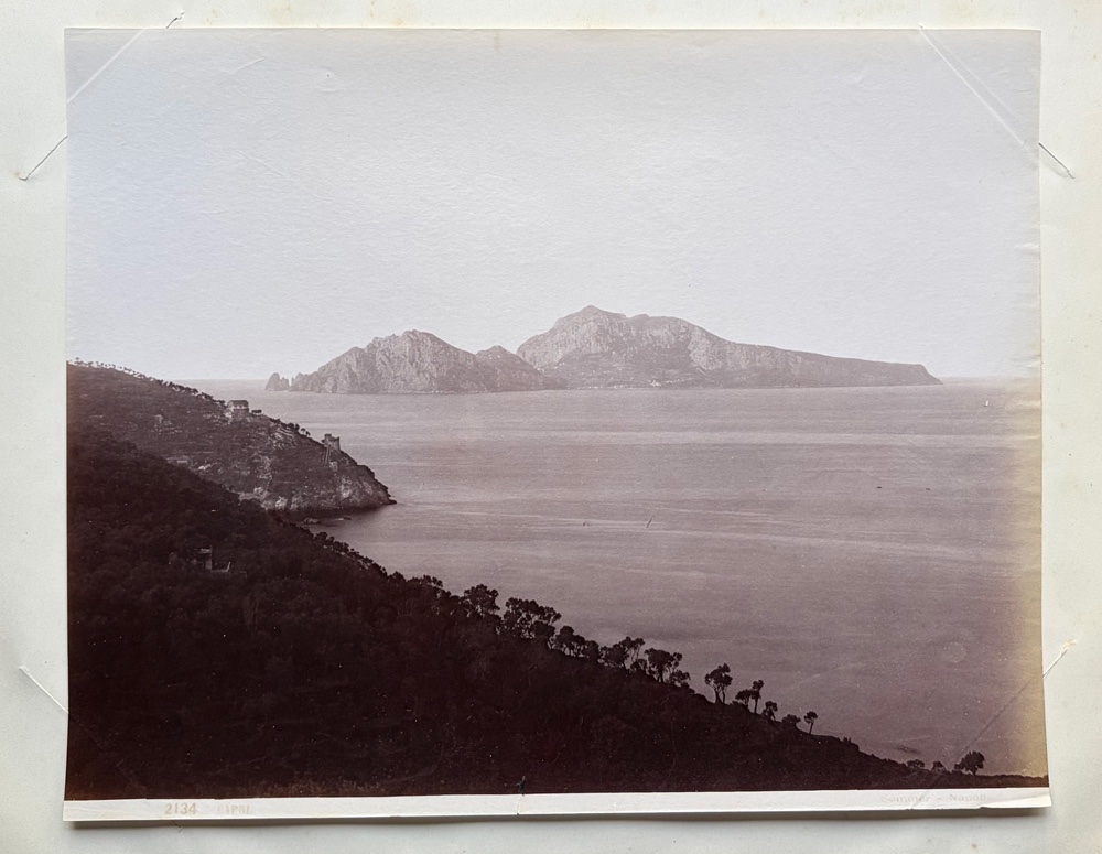 Giorgio Sommer, Capri No. 2134 Albumin Print Between 1870 And 1890 Numbered, Titled, And Signed-photo-2