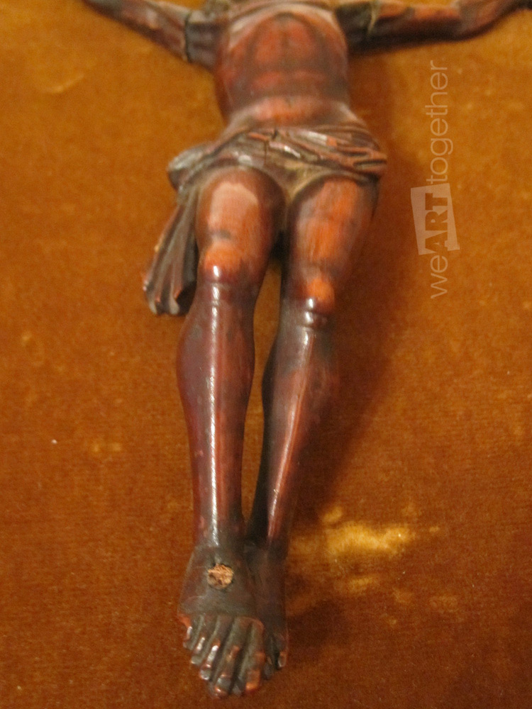 Christ en buis sculpté Haute époque XVIIème-photo-3