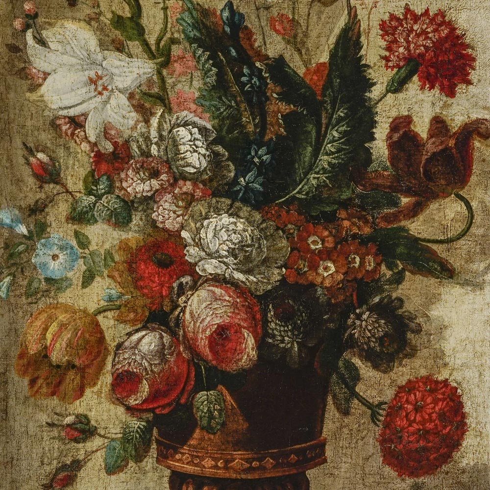 Ecole flamande XVIIe, Ambrosius BOSSCHAERT (cercle de) Composition florale dans vase Médicis-photo-3