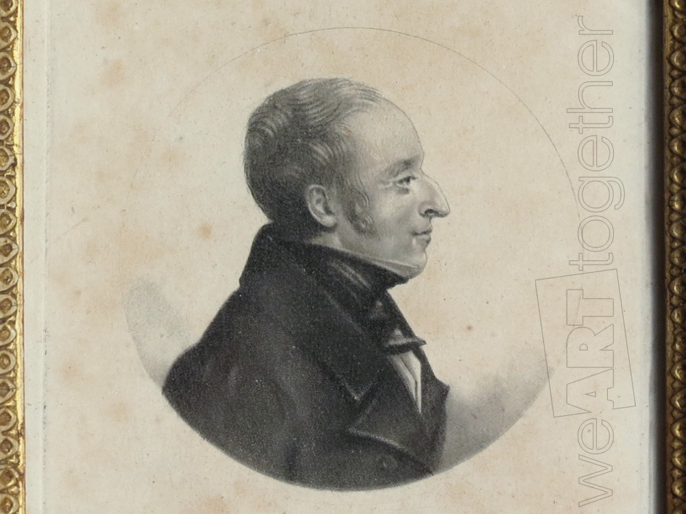 Physionotrace XIXe, portrait d'homme gravé par Bouchardy Père -photo-2