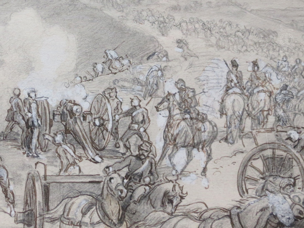 Henri Félix Emmanuel PHILIPPOTEAUX, Défilé militaire & scène de bataille Empire napoléonien-photo-1