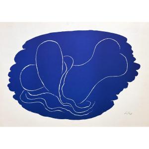 BALTASAR LOBO, Étude de nu abstraite, Lithographie originale numérotée et signée