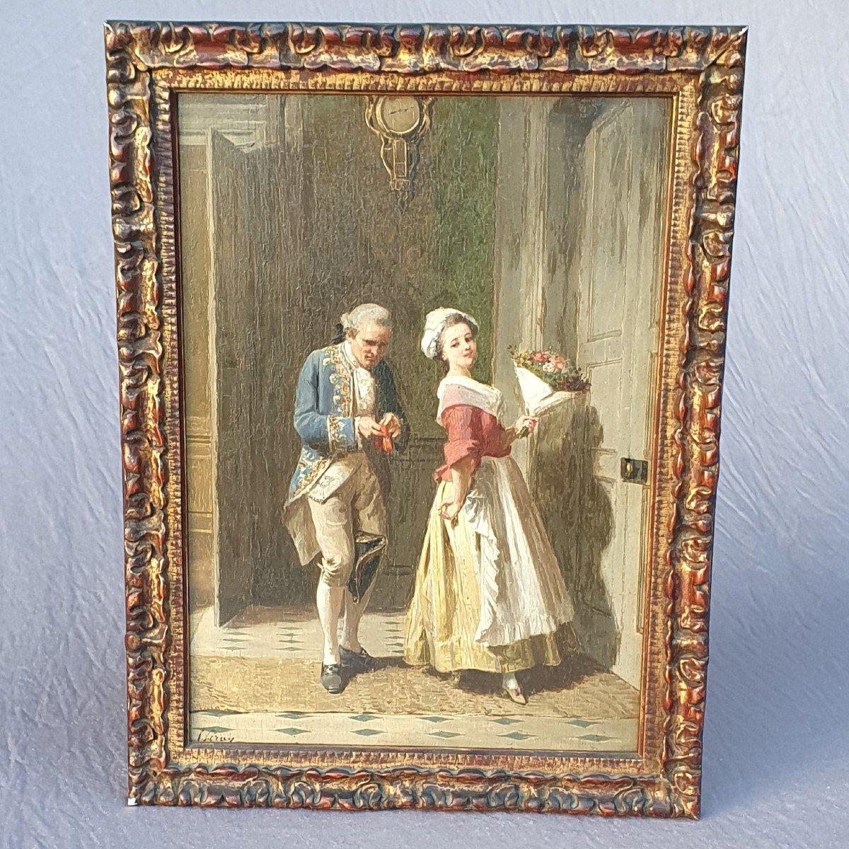 Prudent Louis Leray (1820 - 1879) "flowers For Madame"