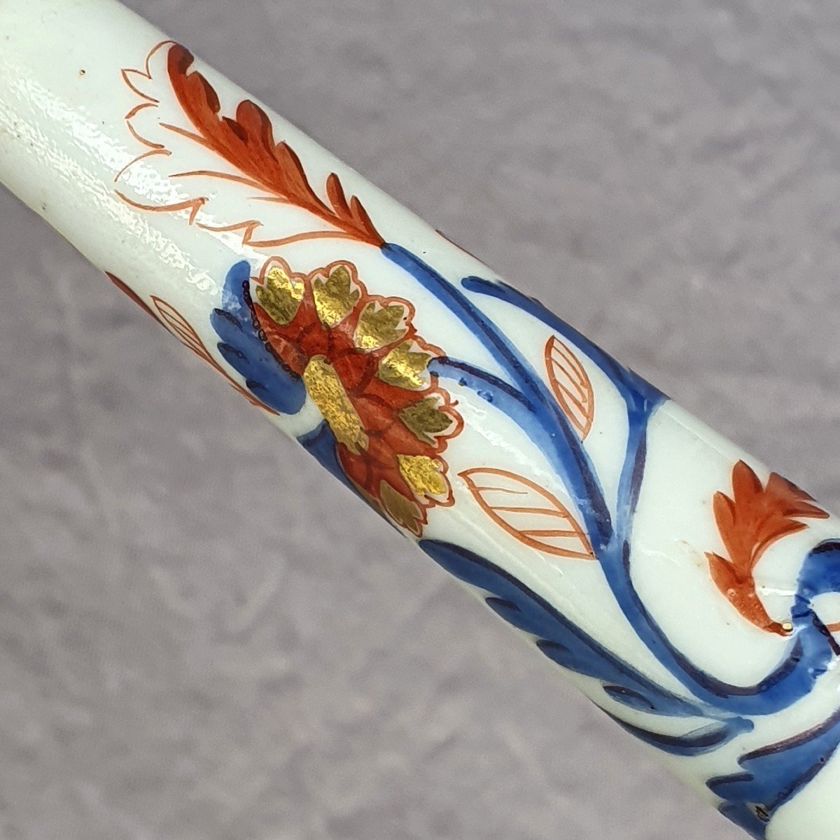 Chine XVIIIe siècle , Six couteaux manche en porcelaine-photo-3
