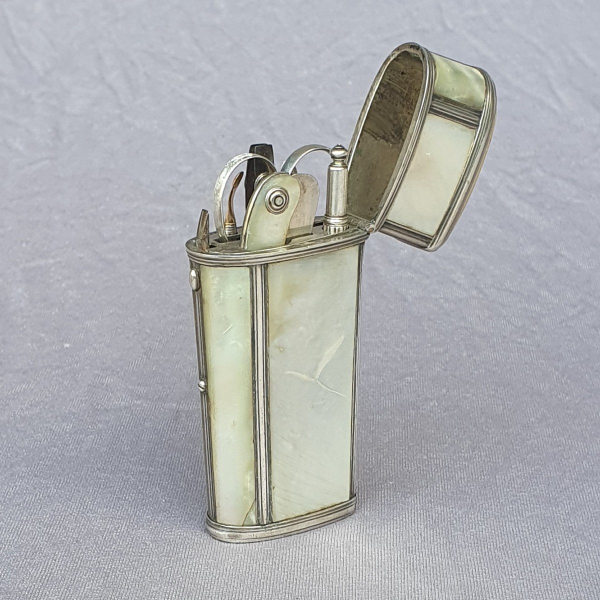 Nécessaire de poche, nacre, argent, fin XVIIIe / 1800-photo-3