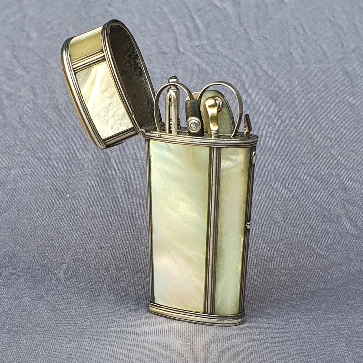 Nécessaire de poche, nacre, argent, fin XVIIIe / 1800-photo-4