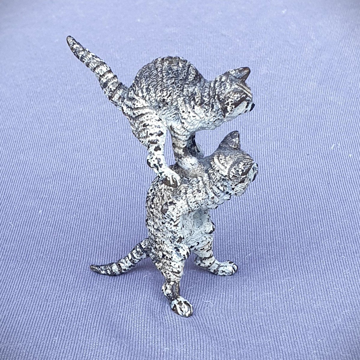 Bronze From Vienna, “acrobat Cats” Or “leapfrog”-photo-4