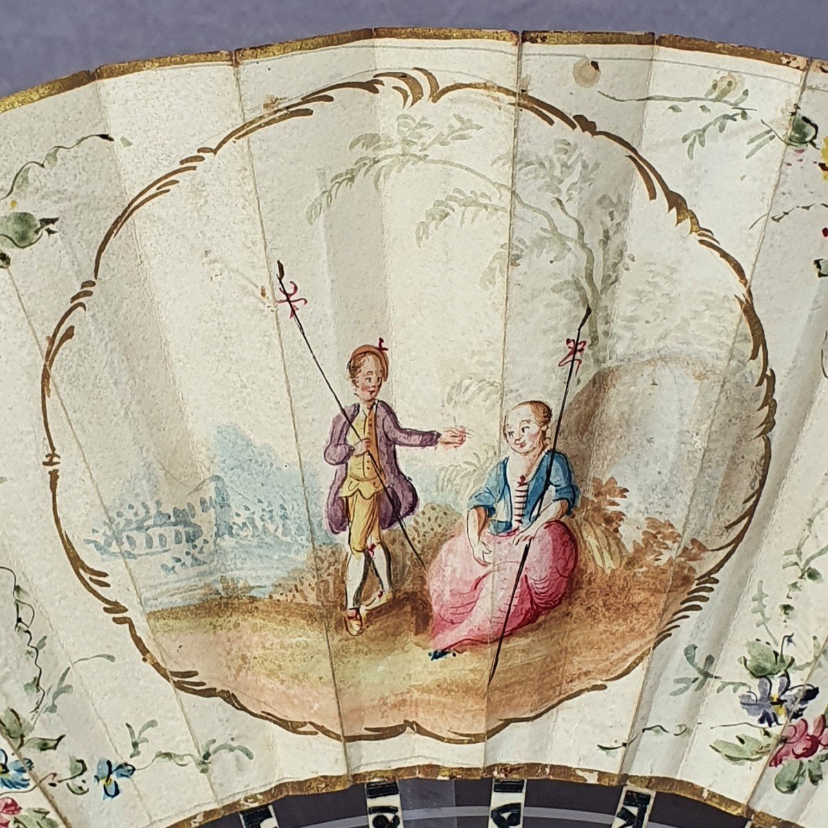 Antique Fan, Louis XVI Period, Circa 1780-photo-3
