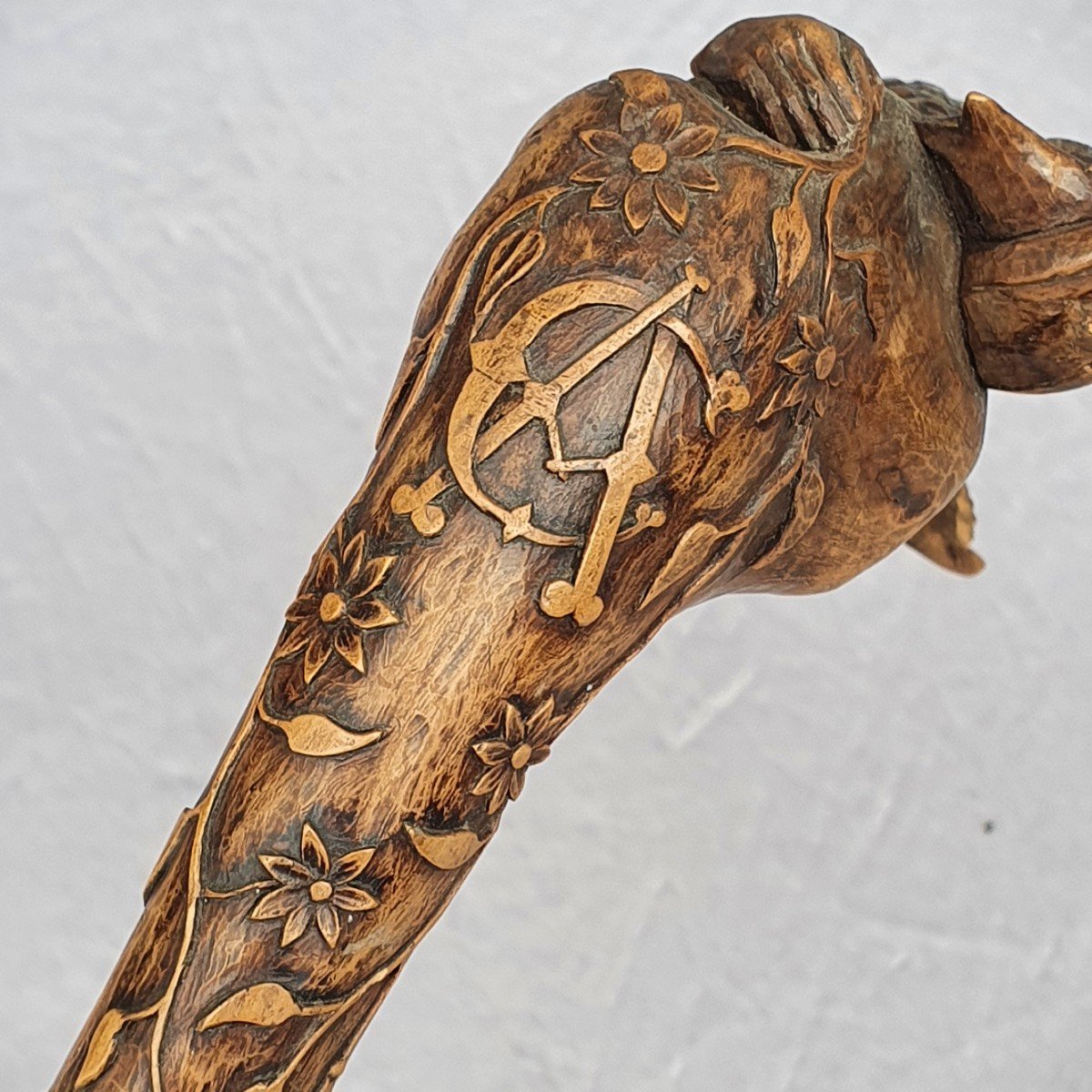 Cane Folk Art,  First World War,  Militaria, Souvenir Of Verdun 1917-photo-3