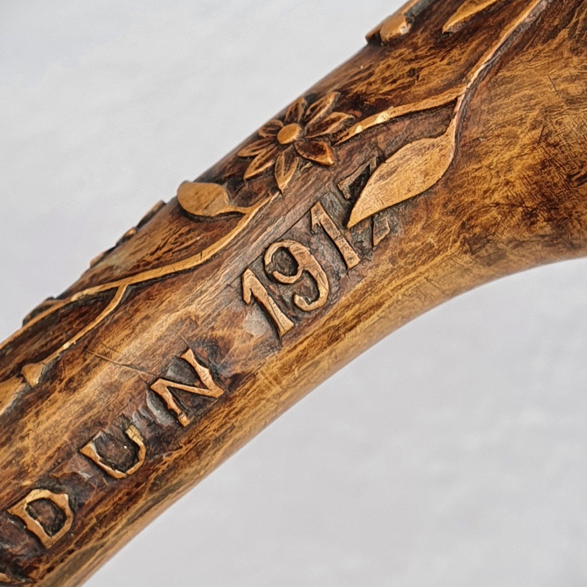 Cane Folk Art,  First World War,  Militaria, Souvenir Of Verdun 1917-photo-1