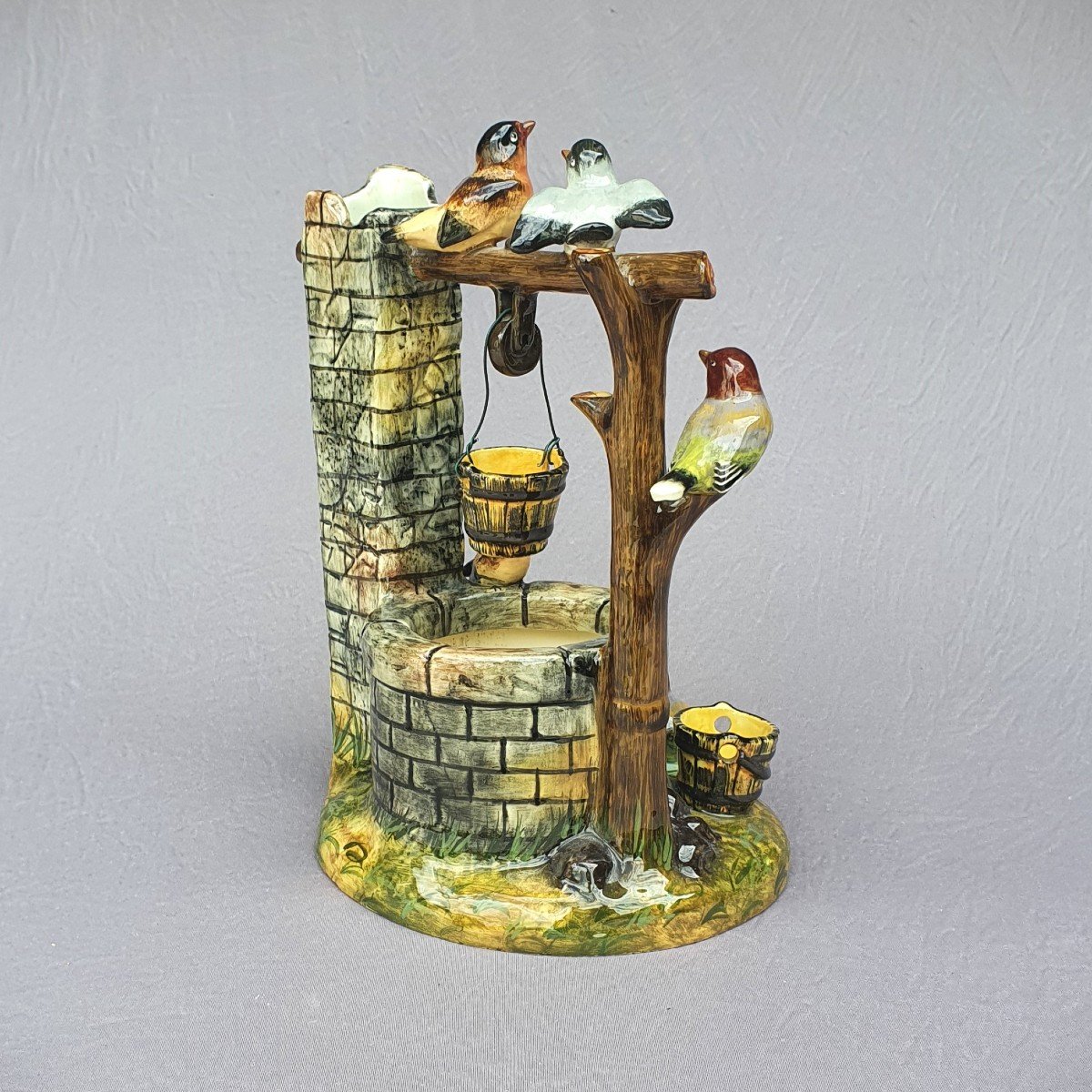 Large Massier Bird Well, Vallauris Ceramics-photo-2