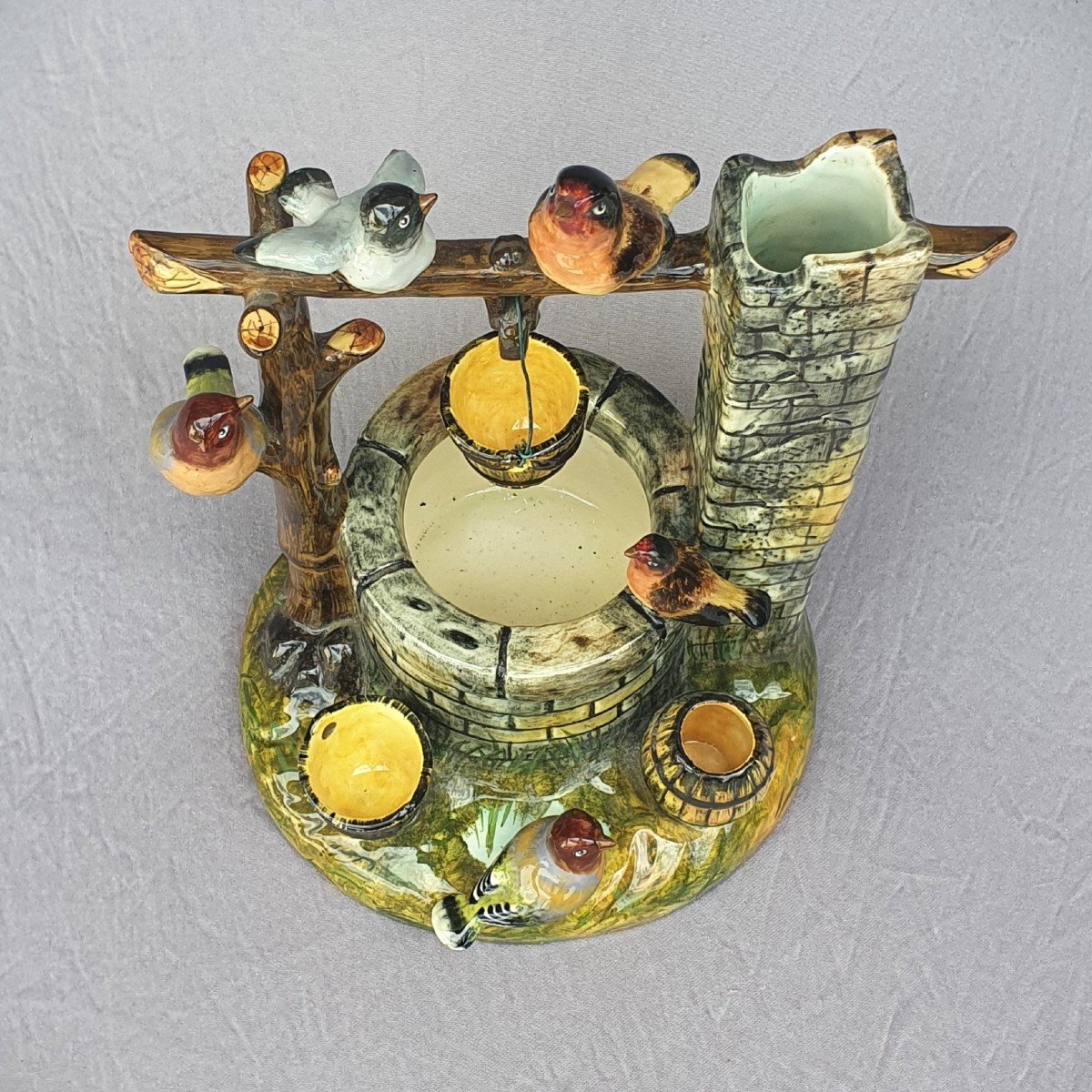 Large Massier Bird Well, Vallauris Ceramics-photo-4