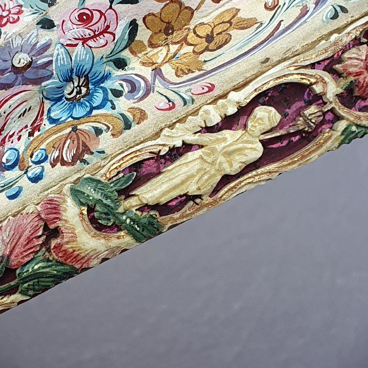 Eventail, camaïeu de rose, vers 1780 -photo-1
