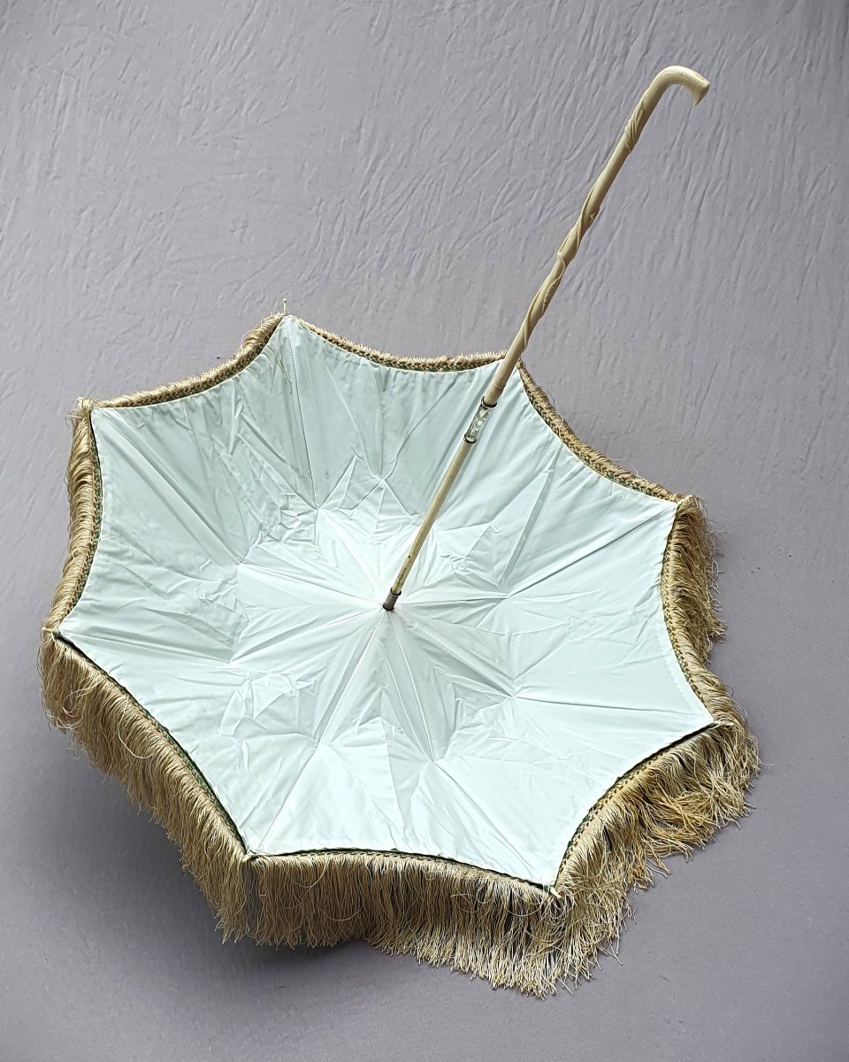 Ombrelle ancienne, très bon état, reconstitution historique, mariage, vers 1850-photo-1