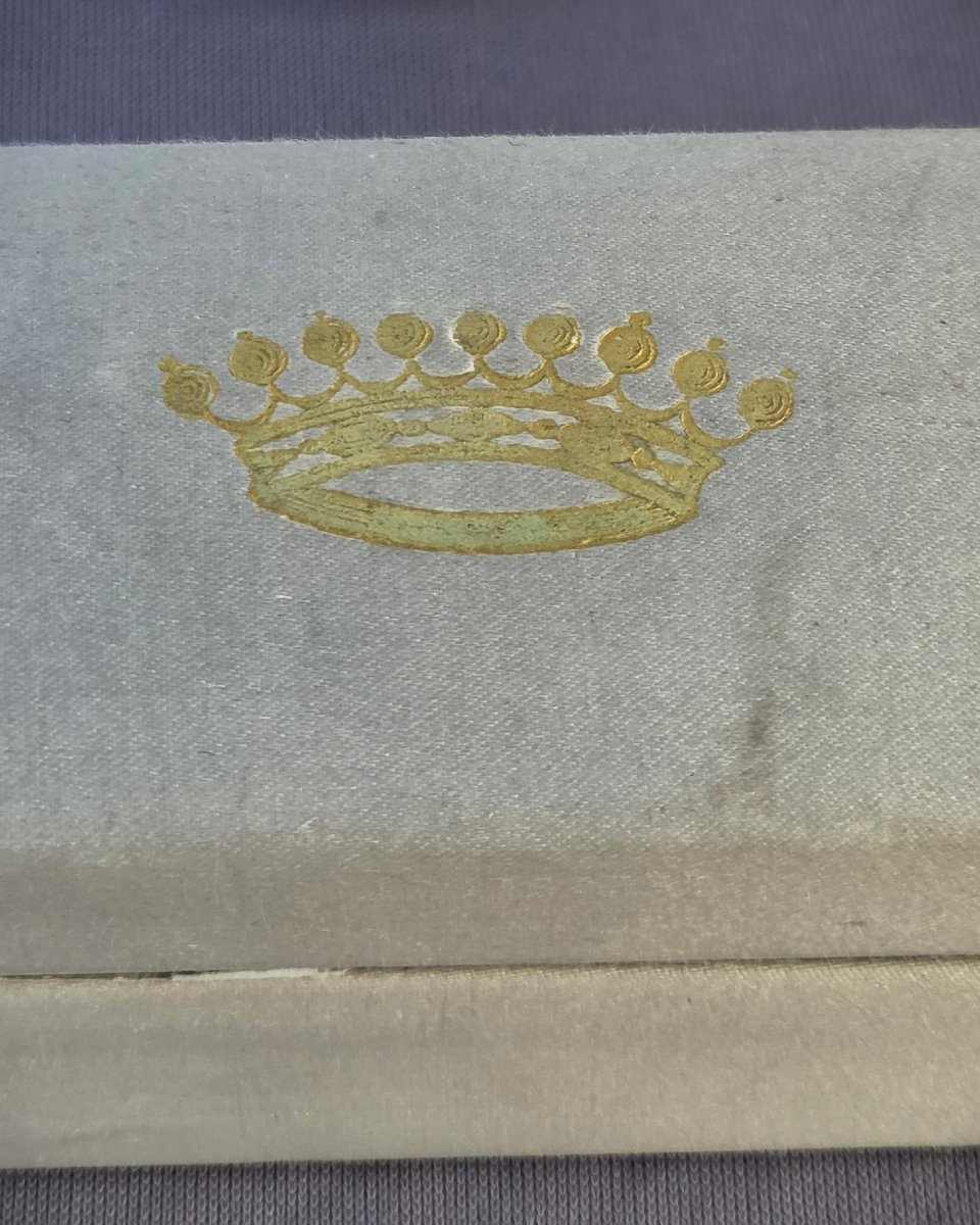 Antique Mother-of-pearl, Silk, Lace Fan With Count's Crown, Mm, 1870-photo-4