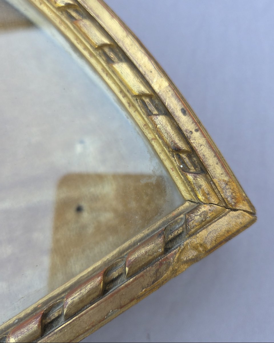 Antique Frame For A Collector's Fan, Wood, Stucco And Velvet-photo-4