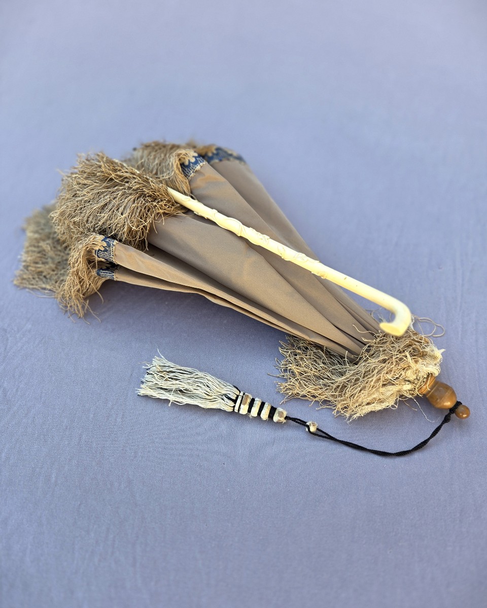 Ombrelle ancienne, très bon état, utilisable pour mariage ou reconstitution historique, 1860-photo-2