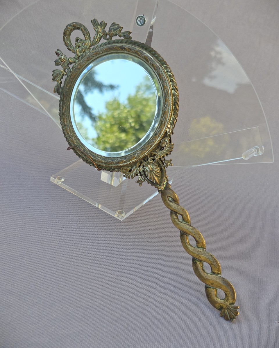 Miroir face à main miniature d’après Fragonard-photo-2