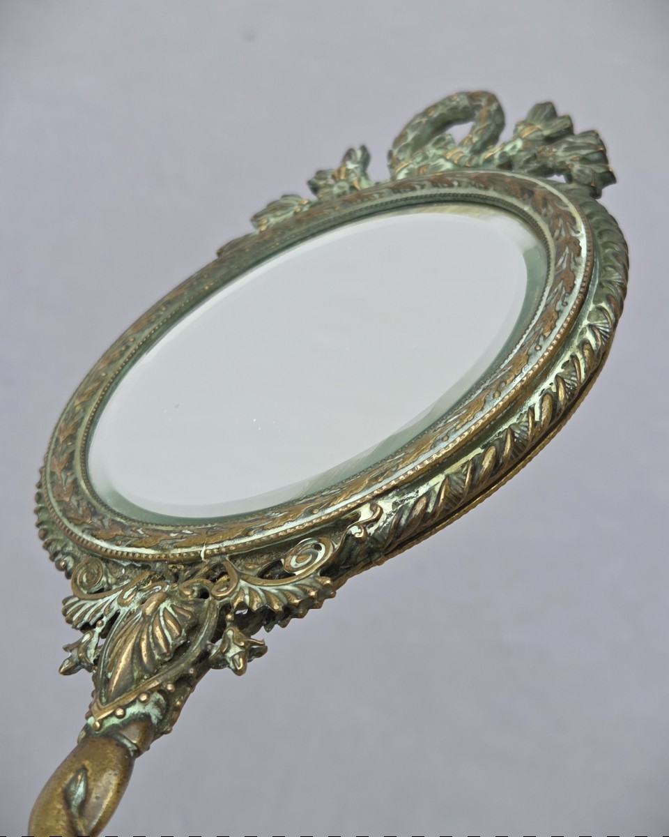 Miroir face à main miniature d’après Fragonard-photo-1