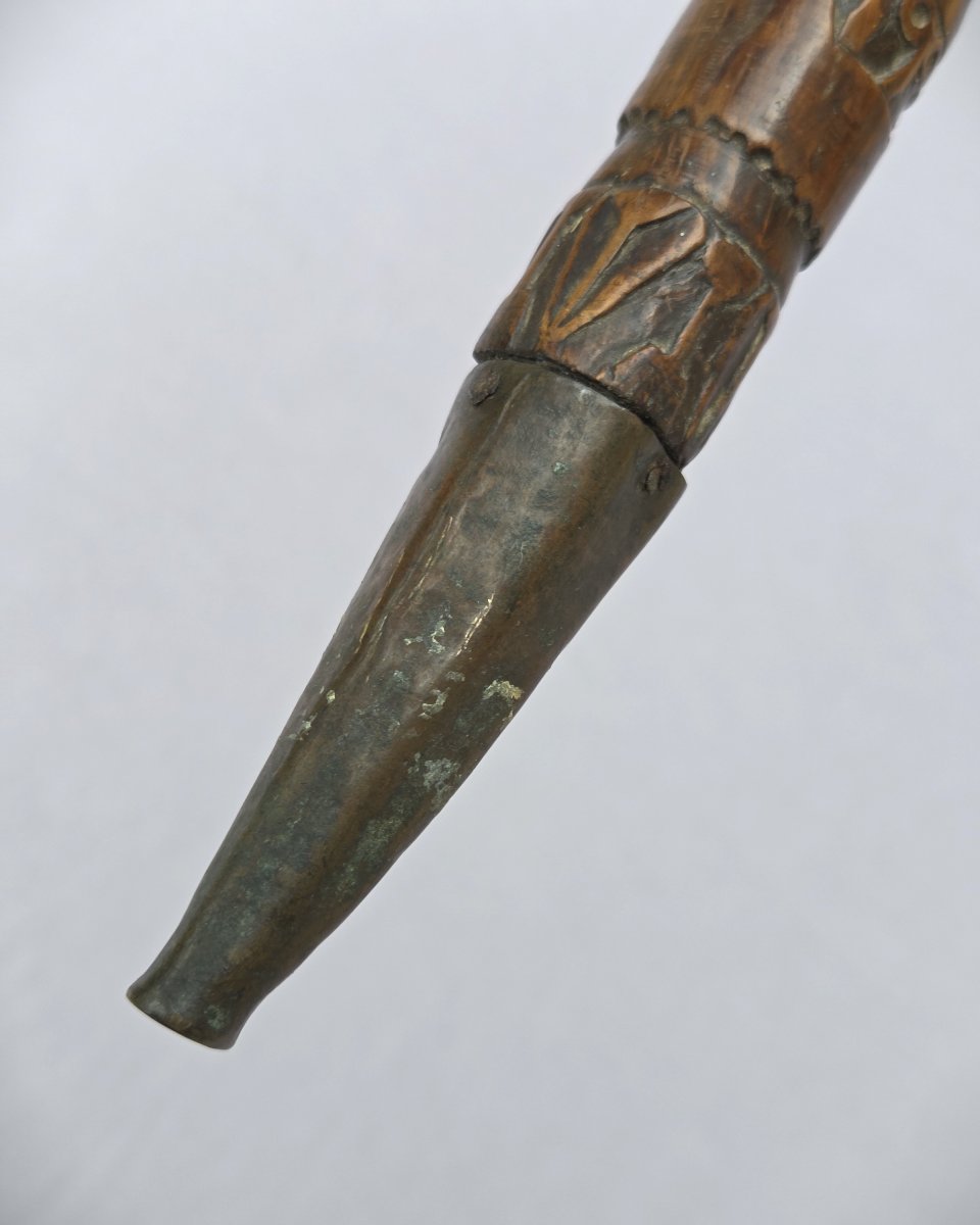 Canne art populaire – Italie - Datée 1904 - sculpté des scène de la vie de Jésus-photo-6