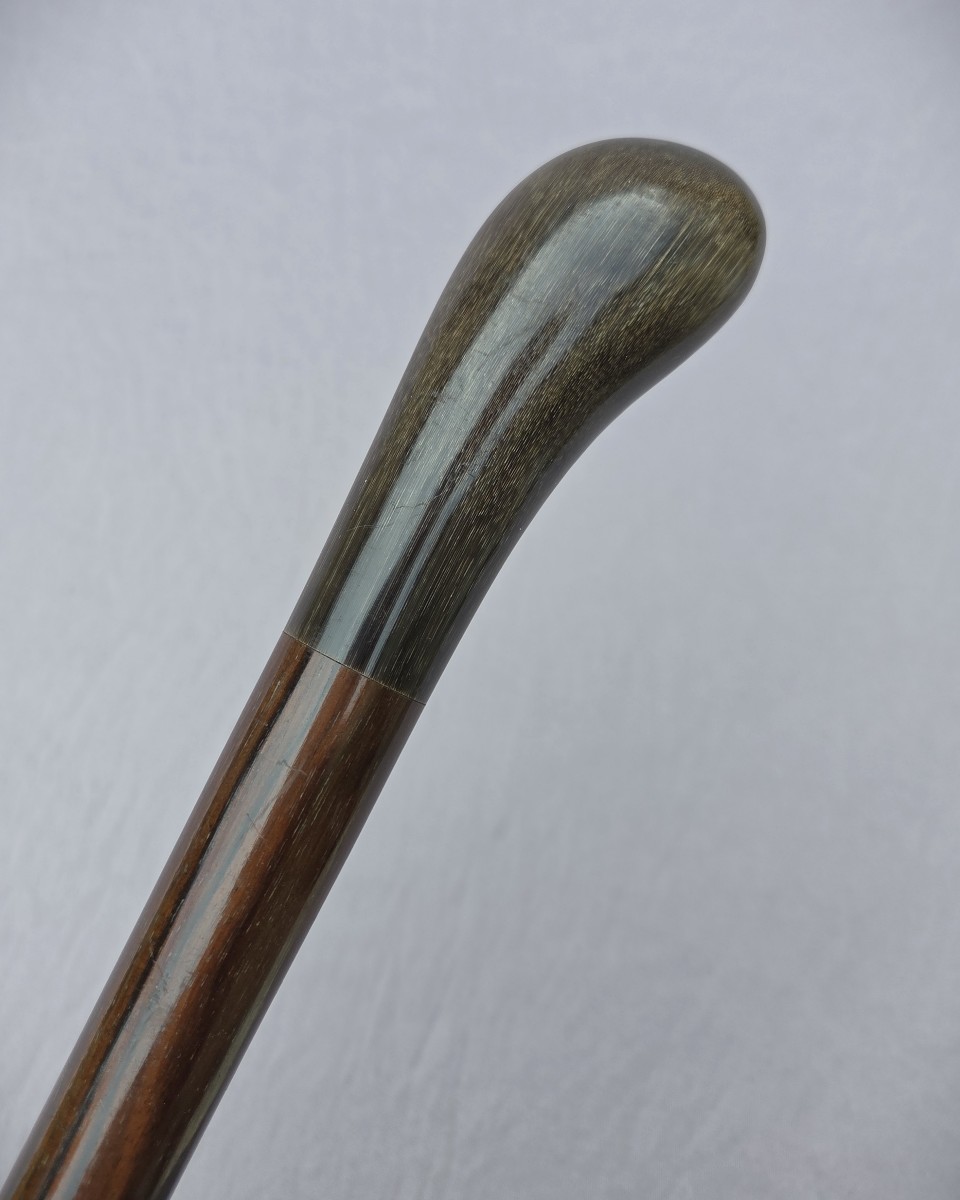 Strong Cane With Brown Horn Knob And Rosewood Shaft