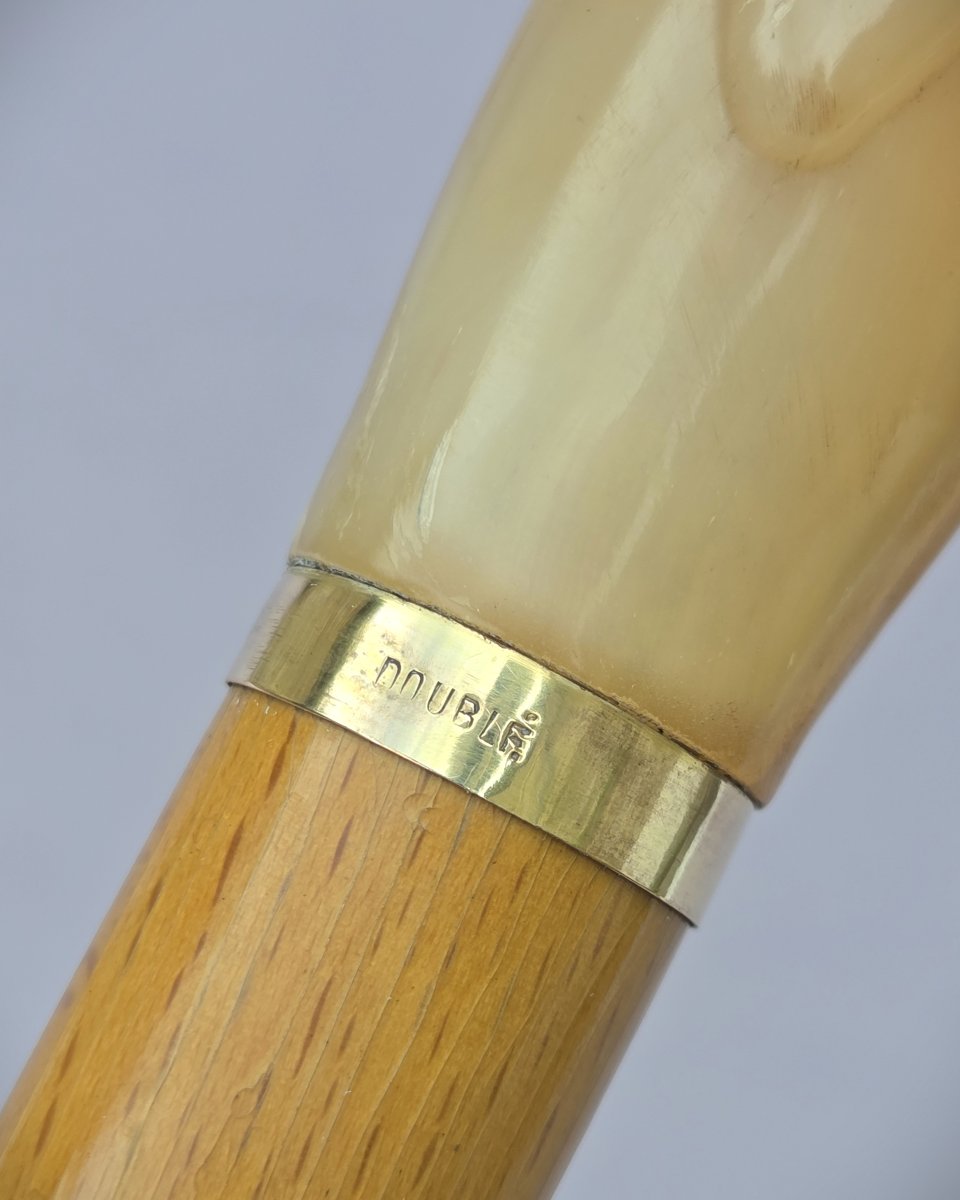 Antique Collection Cane, Horn Knob With Dog Head-photo-4