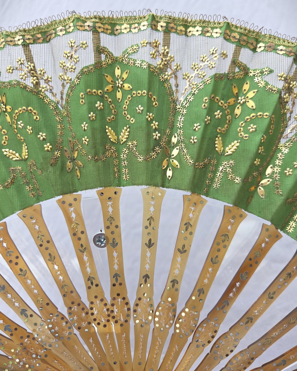 Antique Fan, Duvelleroy Paris, Circa 1900-photo-3