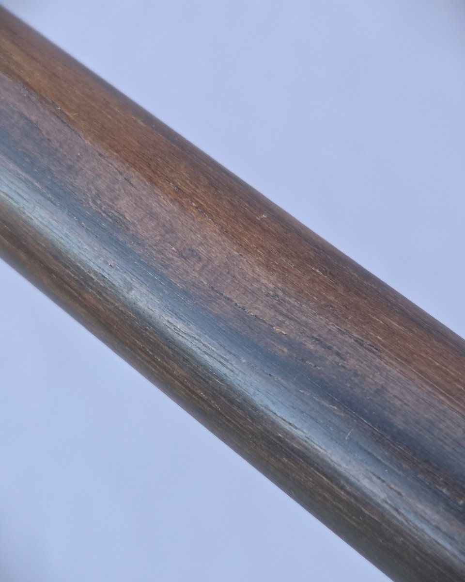 Canne monoxyle en bois précieux, ébène de Macassar-photo-3