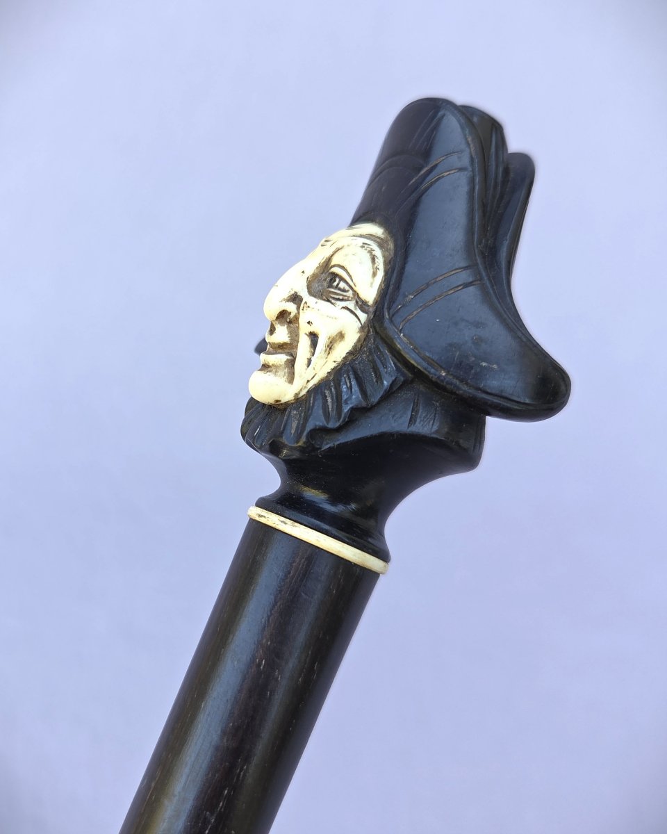 Collector's Cane, Knob With Bicorne Figure-photo-2