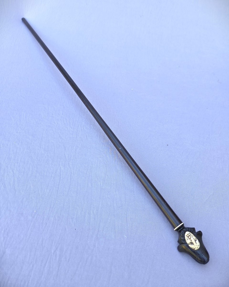 Collector's Cane, Knob With Bicorne Figure-photo-1