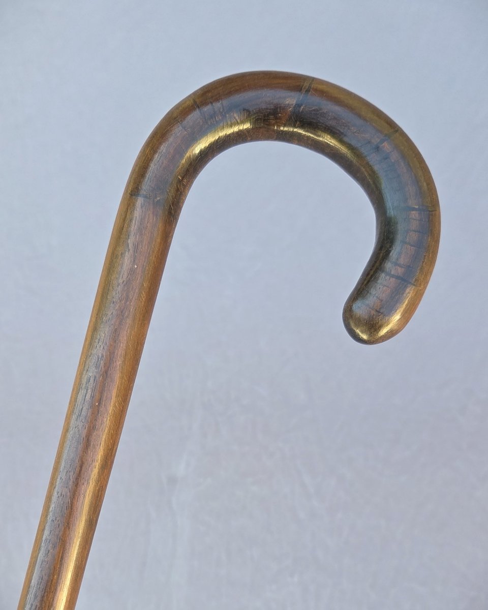 Canne monoxyle en bois précieux, ébène de Macassar