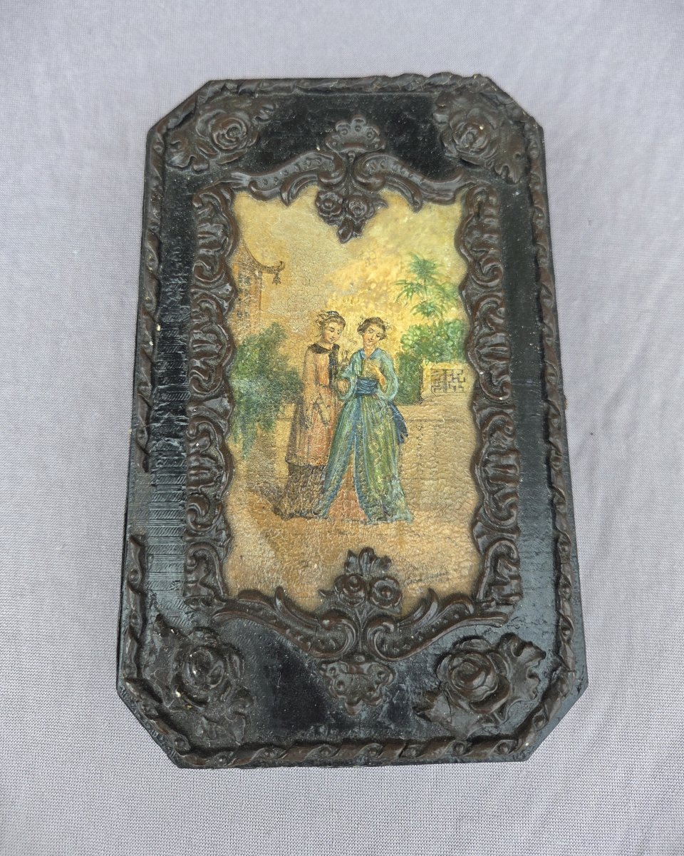 Nécessaire de couture, broderie, Second Empire dans son écrin