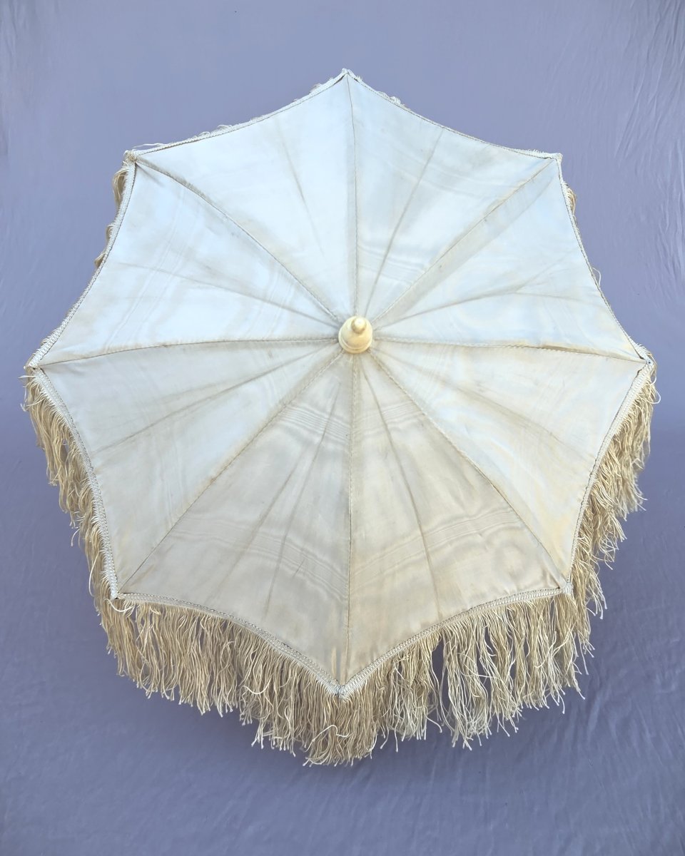 19 Th Century Umbrella, Circa 1850, Silk, Excellent Condition-photo-3